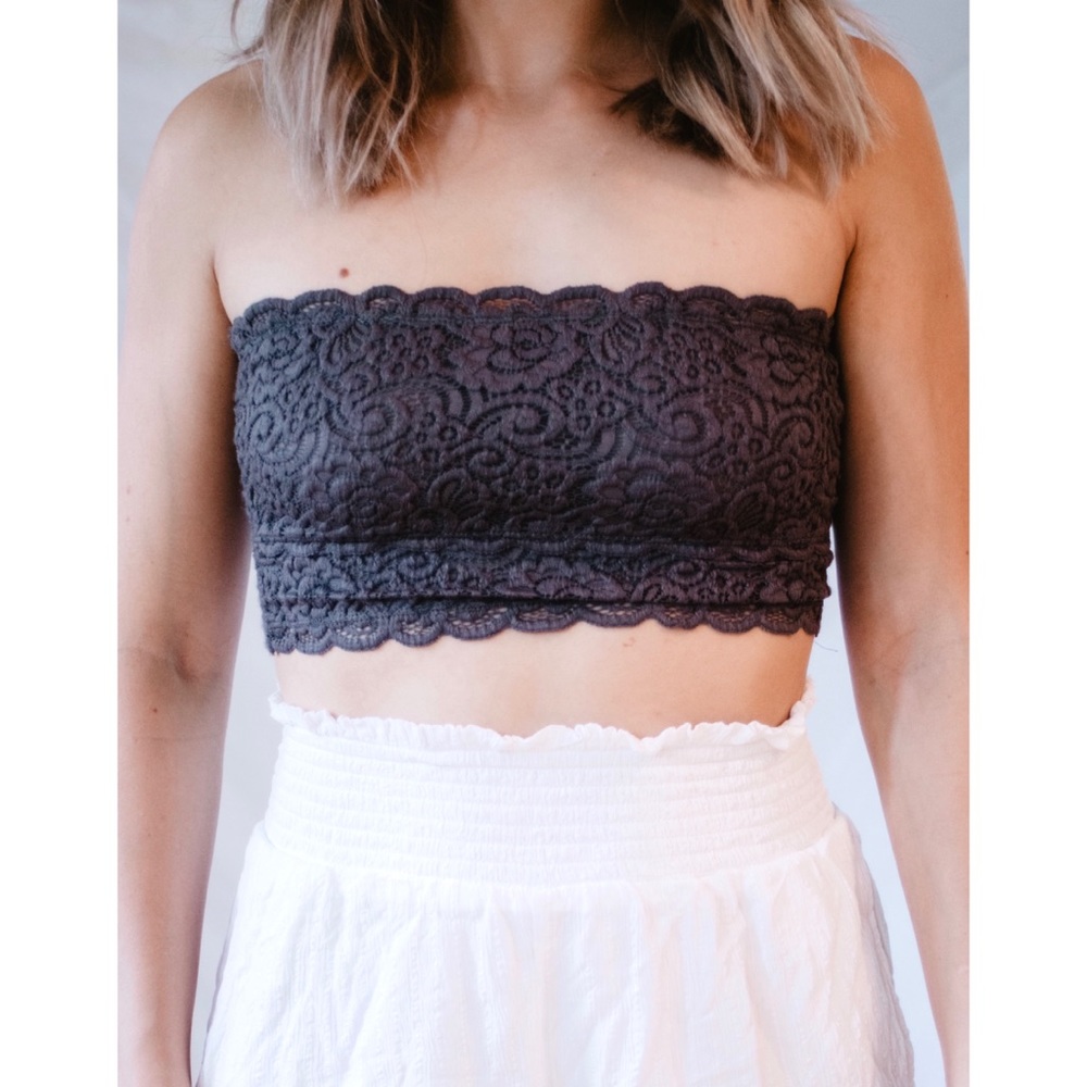 Lace wishlist bandeau grey